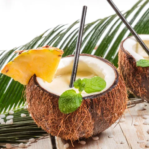 Piña Colada in a Coconut