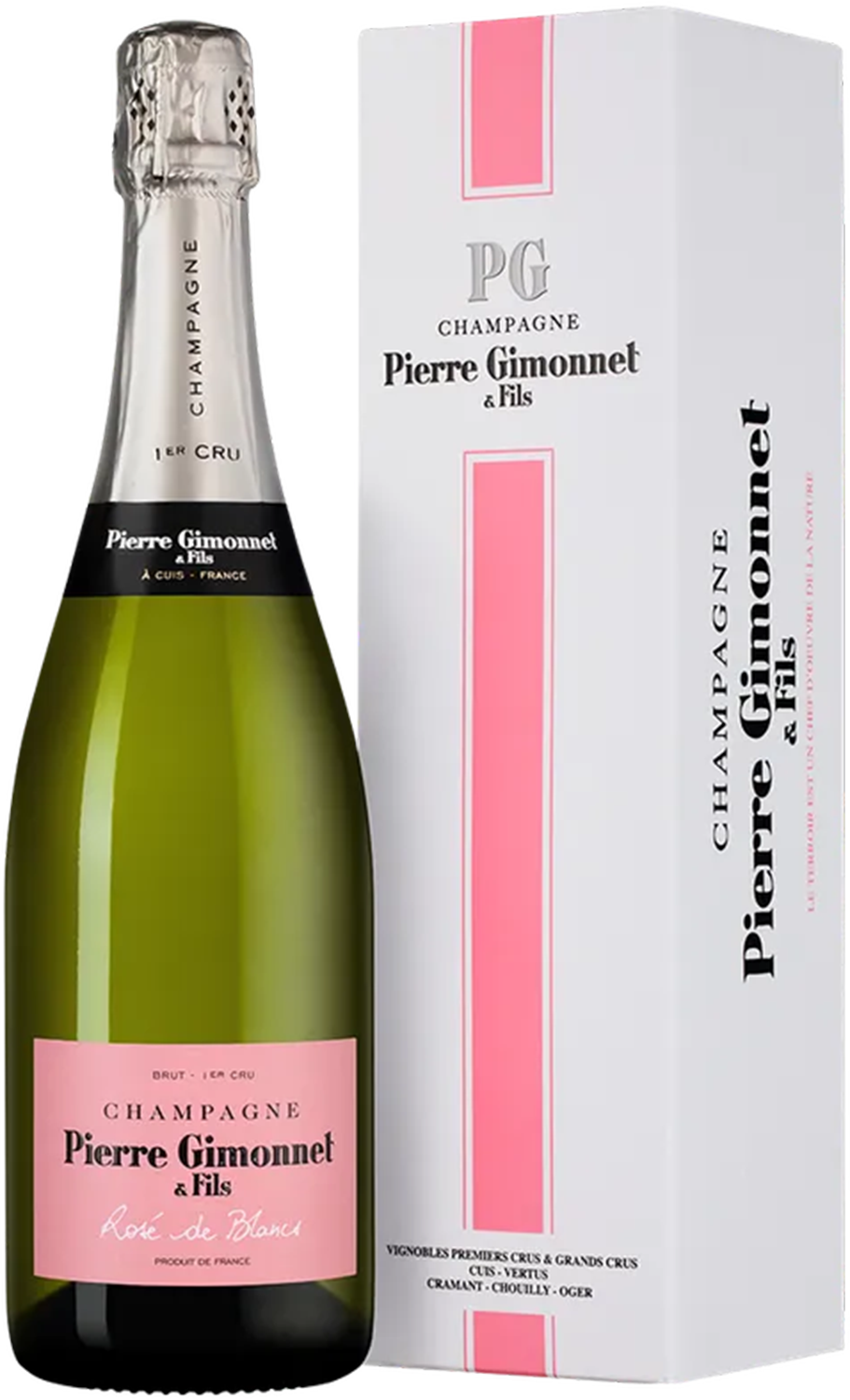 Розе де Блан Премье Крю Брют Шампань AOC Пьер Жимоне э Фис в подарочной упаковке 2021 0.75 л