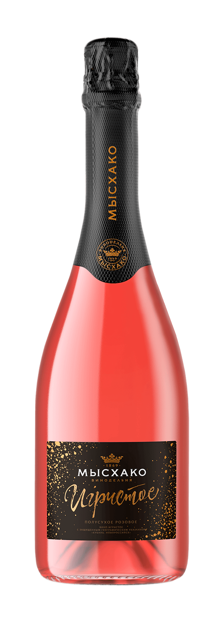 Мысхако Игристое Розе Полусухое Кубань. Новороссийск ЗГУ 0.75 л