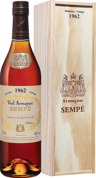 Арманьяк Sempe Vieil Vintage 1962 Armagnac AOC (gift box), 0.7 л в Краснодаре