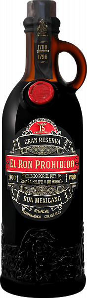 El Ron Prohibido Gran Reserva Solera Finest Blended Mexican Rum 15 YO, 0.75л