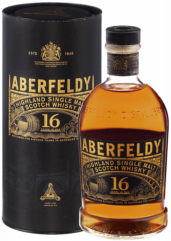 Аберфелди 16 лет Хайлэнд односолодовый шотландский виски в подарочной упаковке 0.7 л