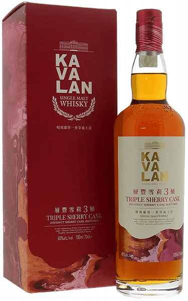 Kavalan Triple Sherry Cask Single Malt Whisky (gift box), 0.7л