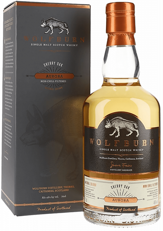 Волфбёрн Аврора односолодовый шотландский виски в подарочной упаковке 0.7 л