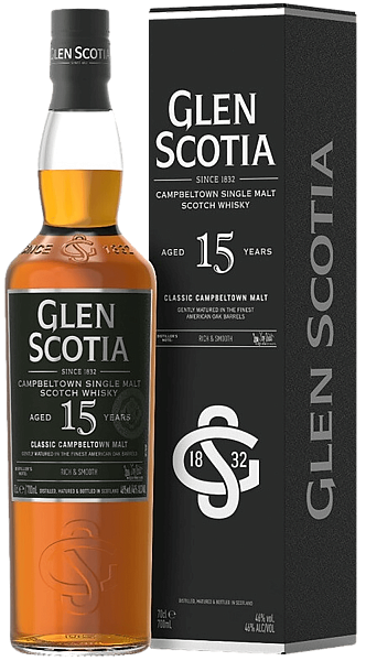 Glen Scotia Campbeltown 15 Y.O. Single Malt Scotch Whisky (gift box), 0.7 л в Краснодаре