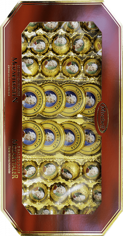 Моцарт конфеты из шоколада с начинкой ассорти Mirabell 600г